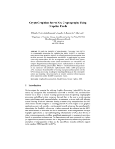 CryptoGraphics: Secret Key Cryptography Using Graphics Cards
