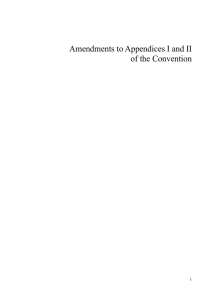 Amendments to Appendices I and II of the Convention