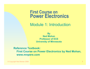 First Course on Power Electronics by
