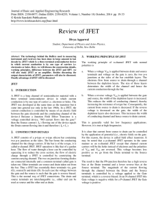 Review of JFET - Krishi Sanskriti