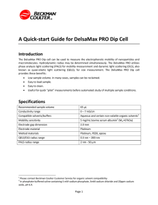 A Quick-start Guide for DelsaMax PRO Dip Cell