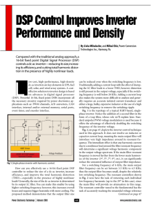 DSP Control Improves Inverter Performance and Density