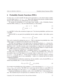 6 Probability Density Functions (PDFs)