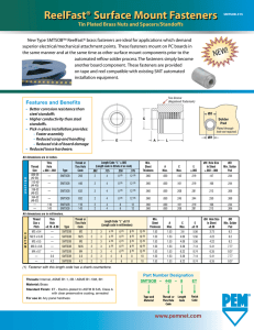 SMTSOB™ ReelFast® Surface Mount Fasteners