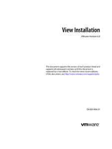 View Installation - VMware Horizon 6.0