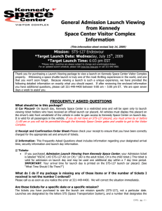 Space Shuttle Launch Viewing Information