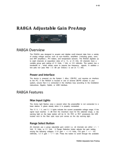 RA8GA Adjustable Gain PreAmp