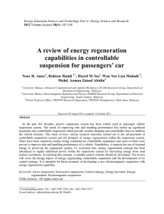 A review of energy regeneration capabilities in controllable