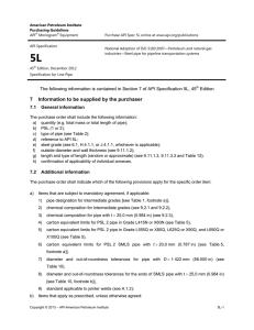 7 Information to be supplied by the purchaser