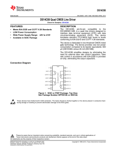 DS14C88 Quad CMOS Line Driver (Rev. C)