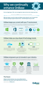 Infographic: Why we continually enhance OnBase
