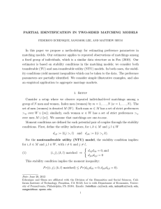 Partial identification in two-sided matching models