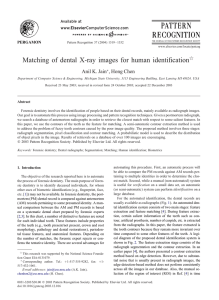 Matching of dental X-ray images for human identification