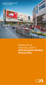 Please join us Saturday, April 9 2016 Accepted Student Preview Day