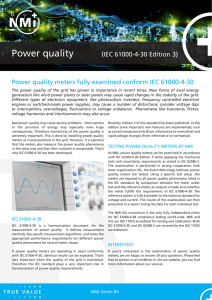 Power quality (IEC 61000-4-30 Edition 3) Power quality meters fully