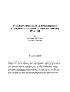 De-Industrialization and Underdevelopment: A
