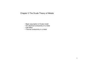Chapter 5 The Drude Theory of Metals