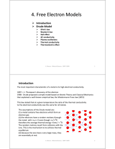 4. Free Electron Models