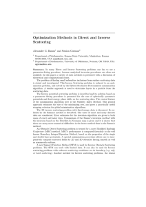 Optimization Methods in Direct and Inverse Scattering