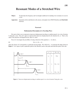 1W Resonant Modes of a Stretched Wire