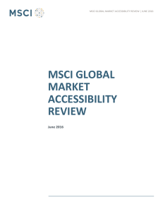 View the June 2016 MSCI Global Market Accessibility Review