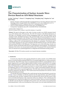 The Characterization of Surface Acoustic Wave Devices Based on