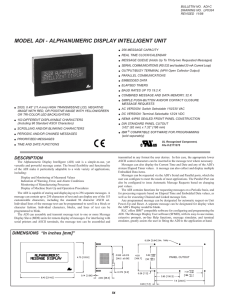 ADI Alphanumeric Display Intelligent Unit