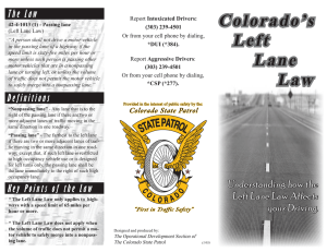 Colorado`s left lane law