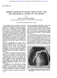 energy sources of blood circulation and the mechanical