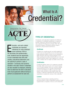 What Is A Credential?