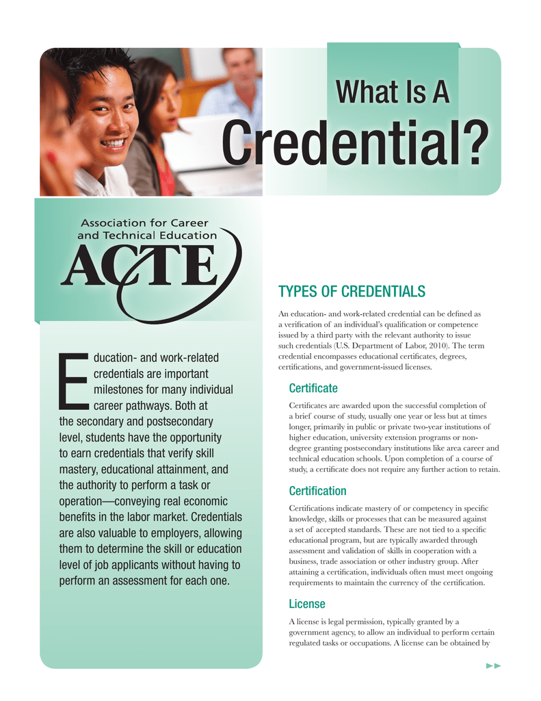 What Is A Credential