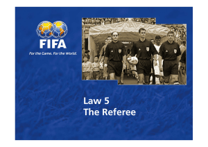 Law 5 The Referee