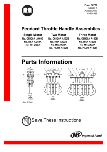 Parts Information Manual, Pendant Handle Throttle