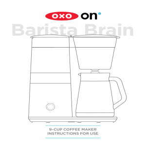 Oxo On 9 Cup Coffee Maker User Manual