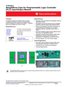 BeagleBone Cape for Programmable Logic Controller (PLC) Input