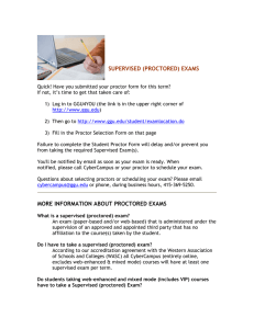SUPERVISED (PROCTORED) EXAMS MORE INFORMATION