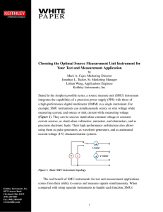 TEST: Choosing the Optimal Source Measurement Unit Instrument