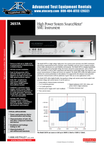 High Power System SourceMeter® SMU Instrument