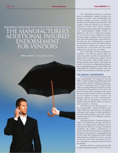 The Manufacturer`s Additional Insured
