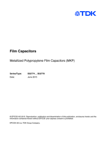 Film Capacitors Metallized Polypropylene Film Capacitors (MKP