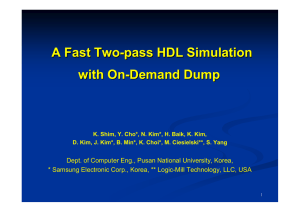 A Fast Two-pass HDL Simulation with On