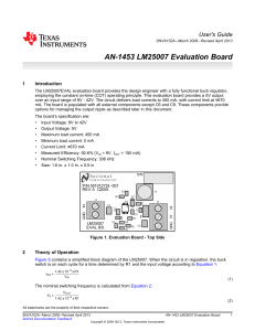 AN-1453 LM25007 Evaluation Board (Rev. A)