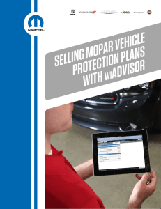 SELLING MOPAR VEHICLE PROTECTION PLANS WITH WIADVISOR