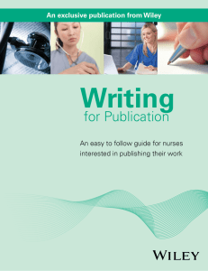 Writing for Publication