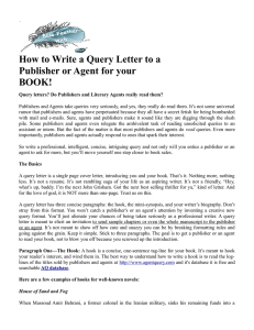 How to Write a Query Letter to a Publisher or Agent for your BOOK!