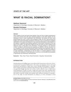 what is racial domination? - Scholars at Harvard