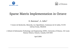 Sparse Matrix Implementation in Octave