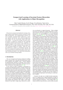 Unsupervised Learning of Invariant Feature