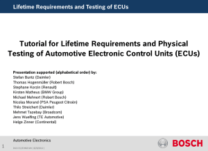 Tutorial for Lifetime Requirements and Physical Testing