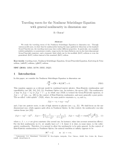 Traveling waves for the Nonlinear Schrödinger Equation with
